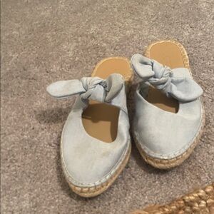 LOFT Sky Blue Espadrille Sandals